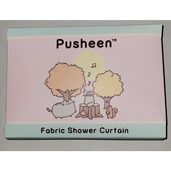 Pusheen Cat Fabric Shower Curtain 70x72” - Fall 2017 Subscription Box Exclusive - Picture 2 of 5